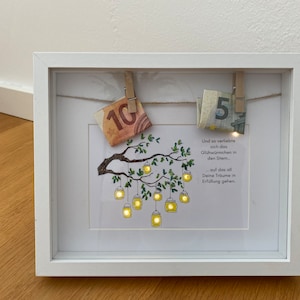 Personalisiertes Geldgeschenk | Leuchtkarte | Glühwürmchen | Wunscherfüller