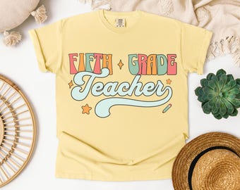 Fifth Grade Team T-Shirt, Fifth Grade Teacher Tee, Retro 5th Grade Teacher Shirt, Back to School Gift, Teacher Appreciation Gift, 5th Grade