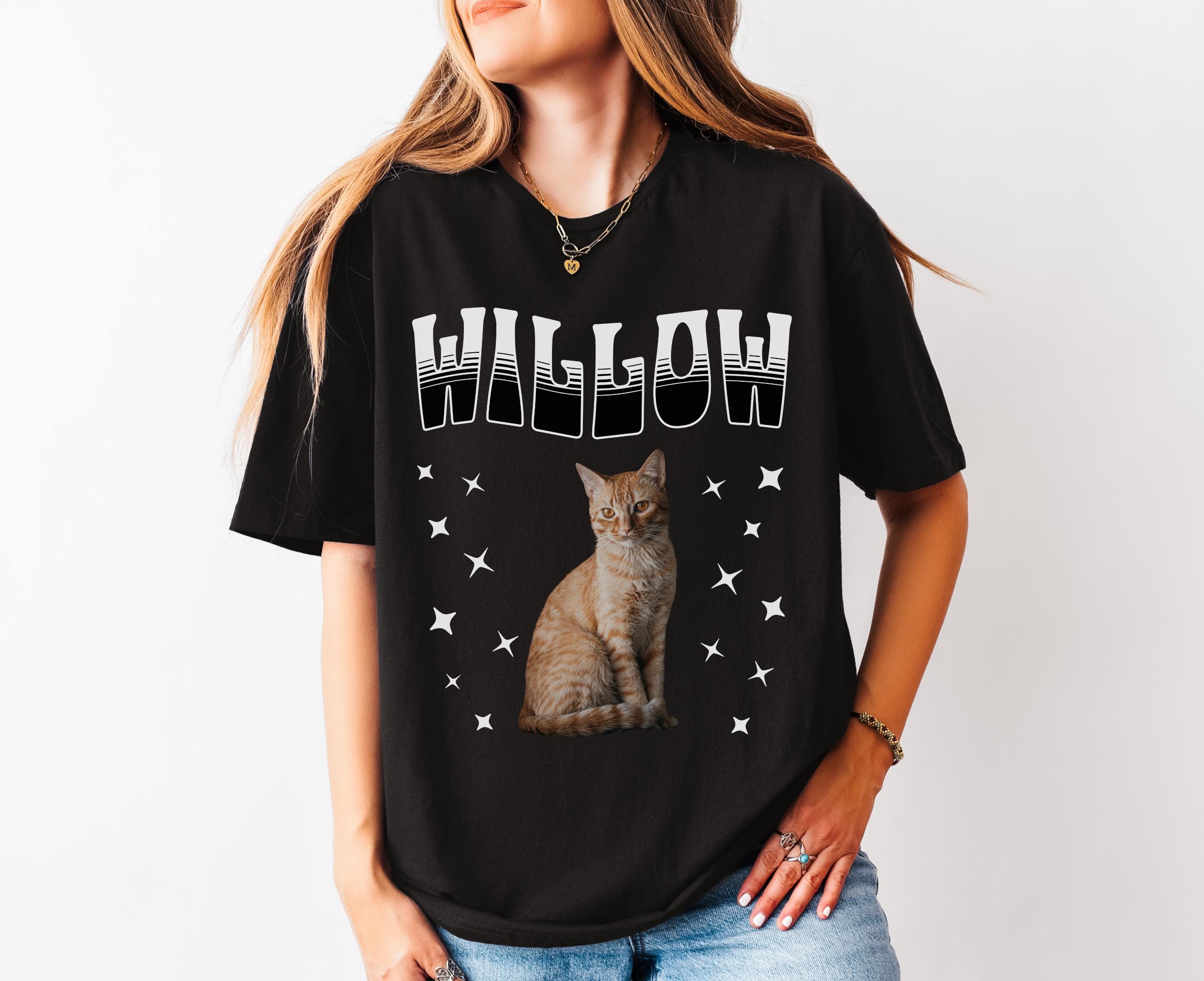 Custom Pet Photo T-Shirt, Custom Pet Name Tee, Custom Cat Portrait Shirt, Animal Lover Gift, Pet Parent Gift, Cat Dad, Personalized Dog Tee
