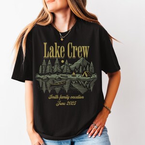 Lake Crew Family Vacation T-Shirt, Outdoor Enthusiast Tee, Summer Lake Getaway Shirt, Rustic Lakehouse Apparel, Lake Lover Gift, Family Lake