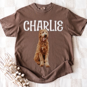 Custom Comfort Colors Dog Shirt, Personalized Pet Picture Tee, Graphic Print Unisex Pet Shirt, Customized Pet Lovers Shirt, Dog Mom Gift