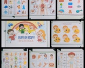 Human Body Busy Book, Toddler Learning Activities (Printable)