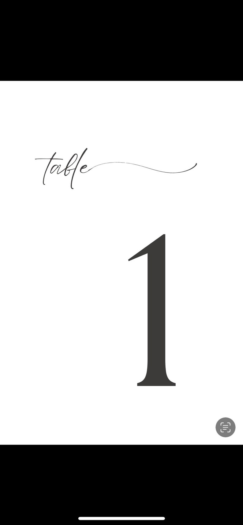 Black and White Elegant Wedding Table Numbers Printable Digital ...