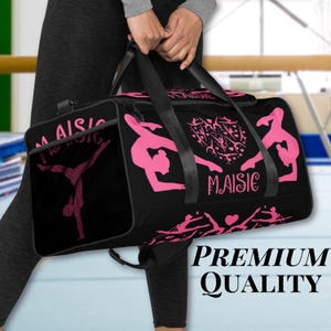 Custom Gymnastics Bag Personalized Gymnastic Duffel Bag for Gymnast Gift Girl Gym Bag Present for Gymnast Travel Bag Rhythmic Gymnastic Gift