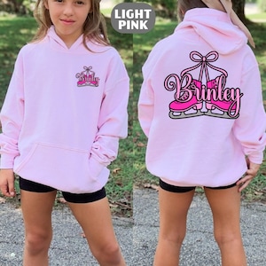 Sudadera de patinaje sobre hielo personalizada, sudadera con capucha de patinadora artística personalizada, traje de pista de hielo, sudadera con capucha de equipo de patinaje sobre hielo para niña personalizada, regalo de patinadora sobre hielo