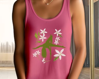 Ropa de pole dance Camiseta de pole dance Camiseta sin mangas de pole fitness Regalo para pole dance Equipo de pole dance Camiseta sin mangas con espalda cruzada Jasmine para profesor de pole dance