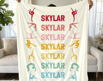 Coperta Per Ginnastica Ragazze - 127x101 Cm, Morbida Pile Flanella, Tema Ginnastica - 2
