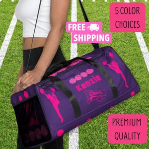 Cheerleader Bag Cheer Leading Duffle Bag Gift Personalized Cheerleader Duffel Bag Custom Cheer Bag Name Gift for Cheer Coach Bag Cheer Bag