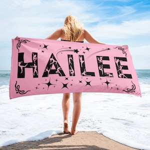 Dancer Beach Towel Personalized Dance Gift for Jazz Dancer Custom Pool Towel Recital Gift for Dance Teacher Lyrical Dancer Present Birthday
