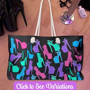 Gift for Pole Dancer Stiletto Heels Dance Bag Stripper Gift Dance Class Bag Tote Exotic Dance Shoes Pole Dance Essential Pole Dancing Gear