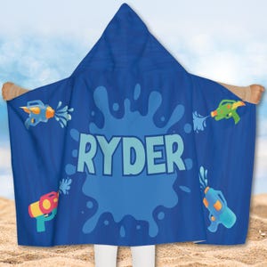 Hooded Towel For Boy Custom Beach Towel Personalized Pool Towel Kid Bath Towel Child Summer Gift Boy Water Play Swim Party Present Summer