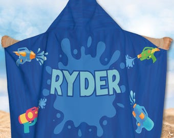 Hooded Towel For Boy Custom Beach Towel Personalized Pool Towel Kid Bath Towel Child Summer Gift Boy Water Play Swim Party Present Summer