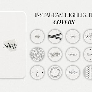 30 copertine dei momenti salienti di Instagram, icone dei momenti salienti della storia di Instagram, kit minimalista per social media, momenti salienti estetici di Instagram