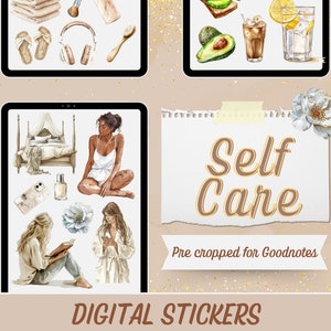 Self Care Digital Stickers, Self-Care GoodNotes,92 Beauty Digital Stickers, Spa Digital Sticker,Relax Goodnotes Sticker,Lazy Digital Sticker