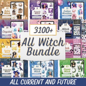 Ultimate Witchy Digital Sticker Bundle for GoodNotes, 3100+ Witch Aesthetic GoodNotes Planner Digital Stickers, Witchcraft Stickers