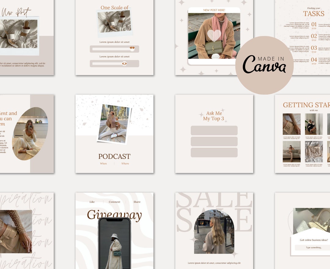 150 Instagram Post Templates Canva Aesthetic Instagram - Etsy