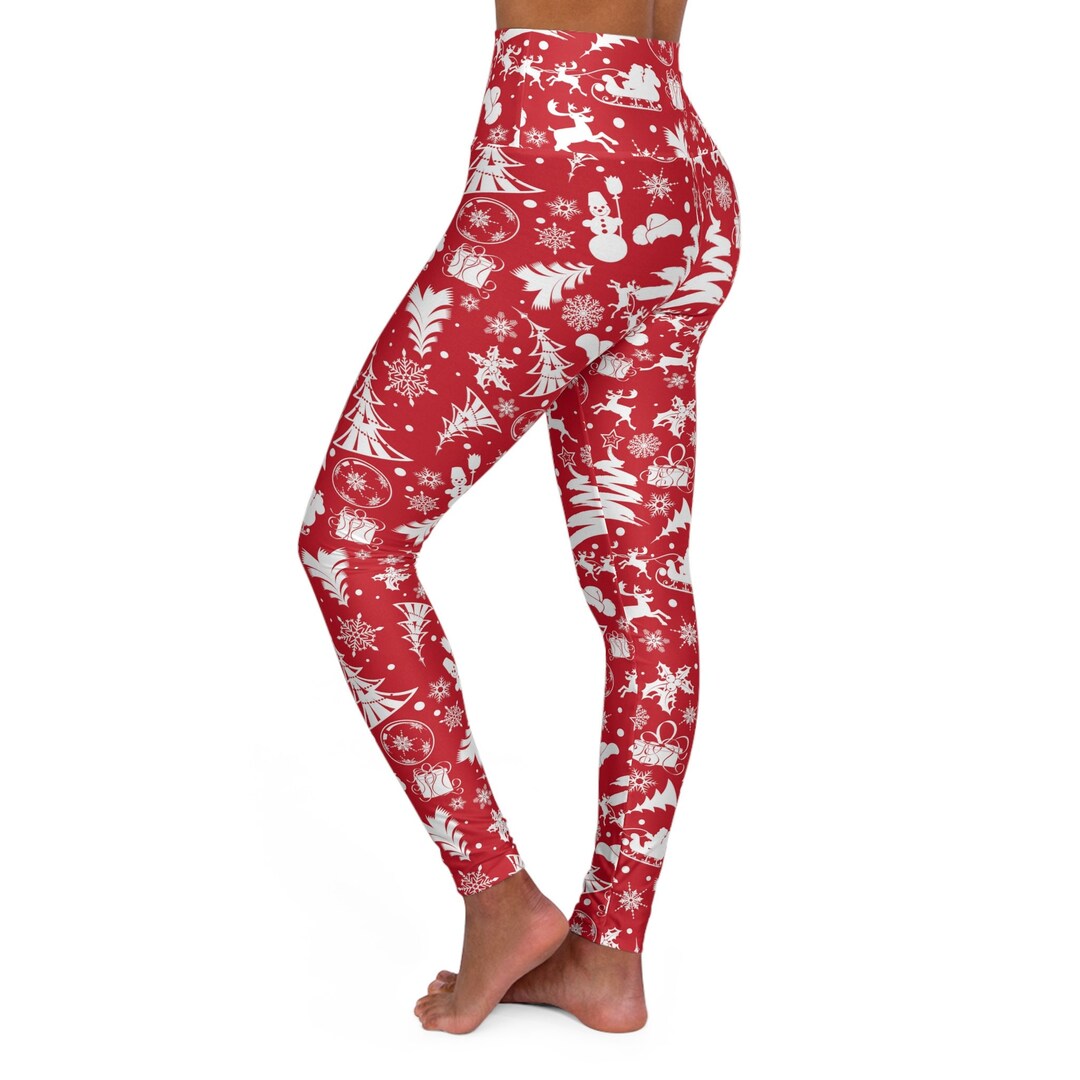 Christmas Yoga Pants, Yoga Xmas Leggings, Christmas Leggings, Christmas