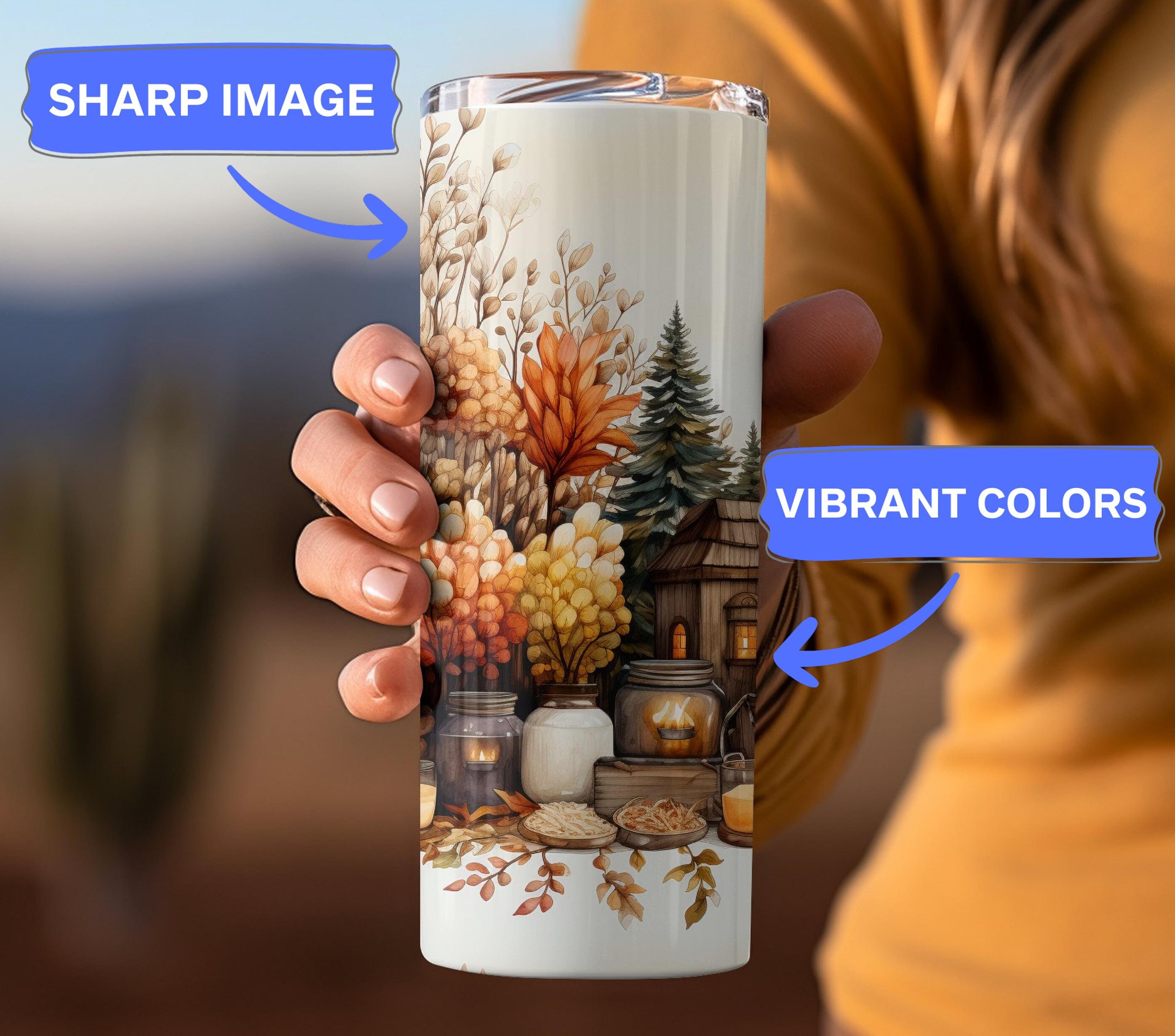Autumn Season Wrap PNG Fall Tumbler Wrap 20 Oz Skinny Tumbler ...