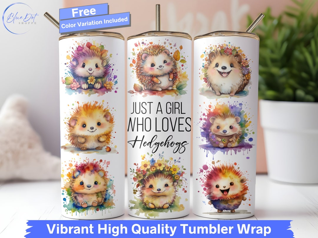 Cute Hedgehogs 16oz Glass Can Wrap Graphic By Creationx Space