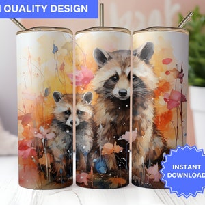 Fall Tumbler Design Squirrels Alcohol Ink Textured Autumn 20 oz Skinny Tumbler Sublimation Design Tumbler Wrap Png Instant Digital Download