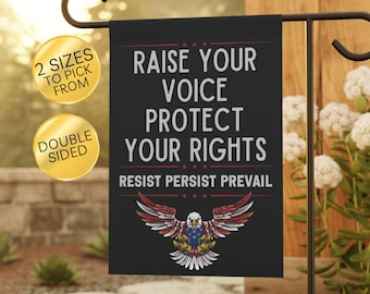 Protect Your Rights Garden Flag, Defend Democracy House Banner, Patriotic Protest Yard Sign