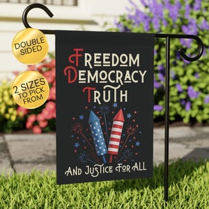 Garden Flag, Anti Trump House Banner, Liberal Activist Yard Sign, Democrat Porch Decor, Subtle Fuck Trump Spring, FDT Yard Decor, Anti Maga