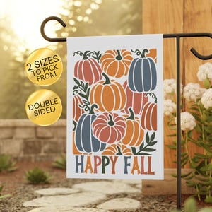 Fall Porch Flag: Boho Floral Autumn Yard Decor