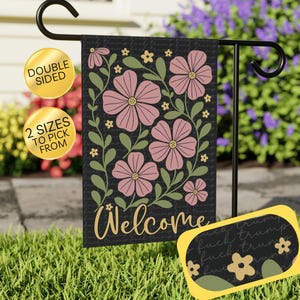 Subtle F*ck Trump Boho Floral Garden & House Banner | Progressive Decor, Liberal Activist Flag