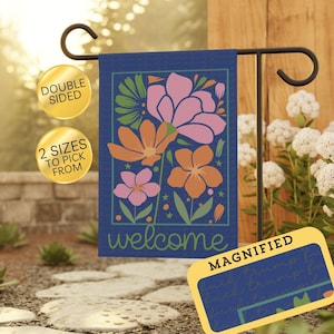 Subtle Anti Trump Garden Flag: Boho Floral Liberal Decor