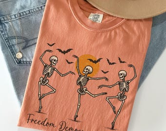 Subtle FDT Comfort Colors T-Shirt: Halloween Skeleton Anti-Trump Tee