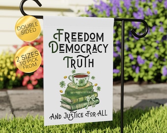 Anti Trump Garden Flag, Liberal Activist Yard Sign, Subtle F*ck Trump St. Patricks Day Banner, FDT Lawn Decor, Anti Maga