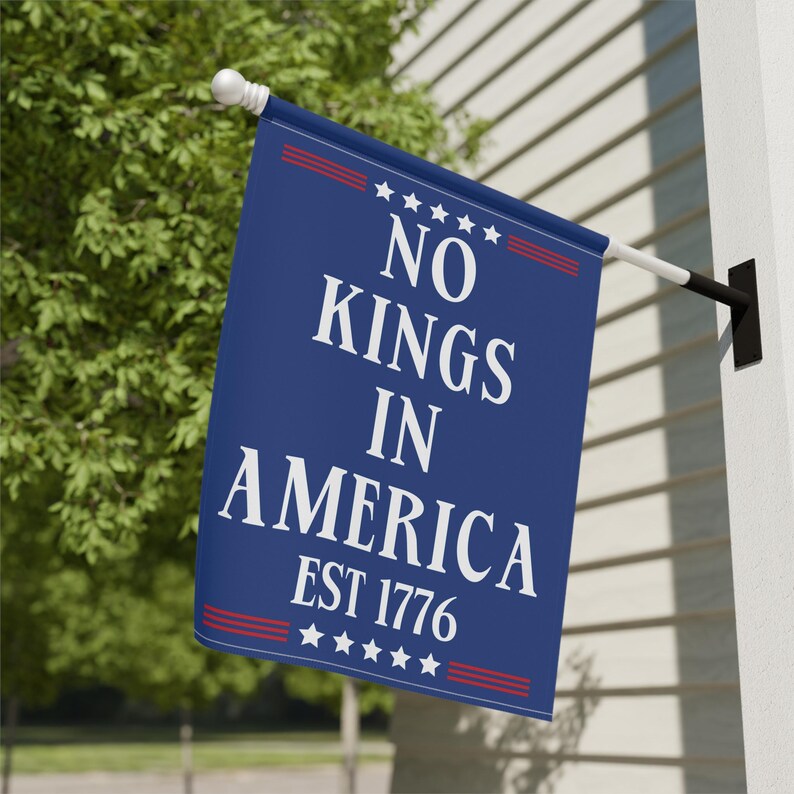 No Kings In America Garden Flag, FDT Outdoor Banner, Choose Democracy Flag, Social Justice Lawn Decor, Equality Yard Sign, Pro Immigration