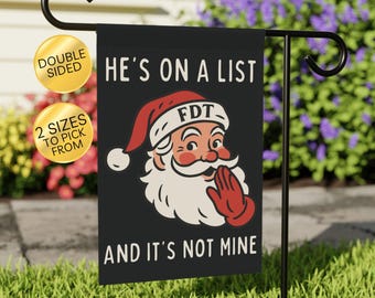 Anti Trump Garden Flag: FDT Winter Santa Claus Liberal Activist Decor