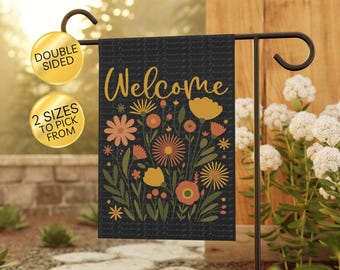 Subtle F*ck Trump Garden Flag, Anti Trump House Banner, Liberal Porch Decor, Boho Floral Flag, FTD, Anti Maga Lawn Sign, Leftist Flag