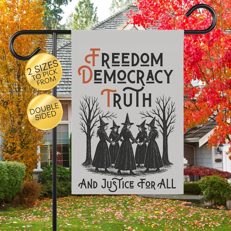 Garden Flag, Anti Trump House Banner, Liberal Activist Yard Sign, Democrat Porch Decor, Subtle Fuck Trump Fall, FDT Yard Decor, Anti Maga