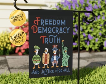 Subtle Anti Trump Garden Flag | Anti Maga Political Yard Sign | Feminist Gift | Progressive Porch Decor | Liberal Outdoor Flag