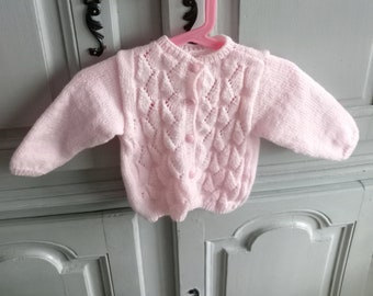 Gilet bébé tricoté main