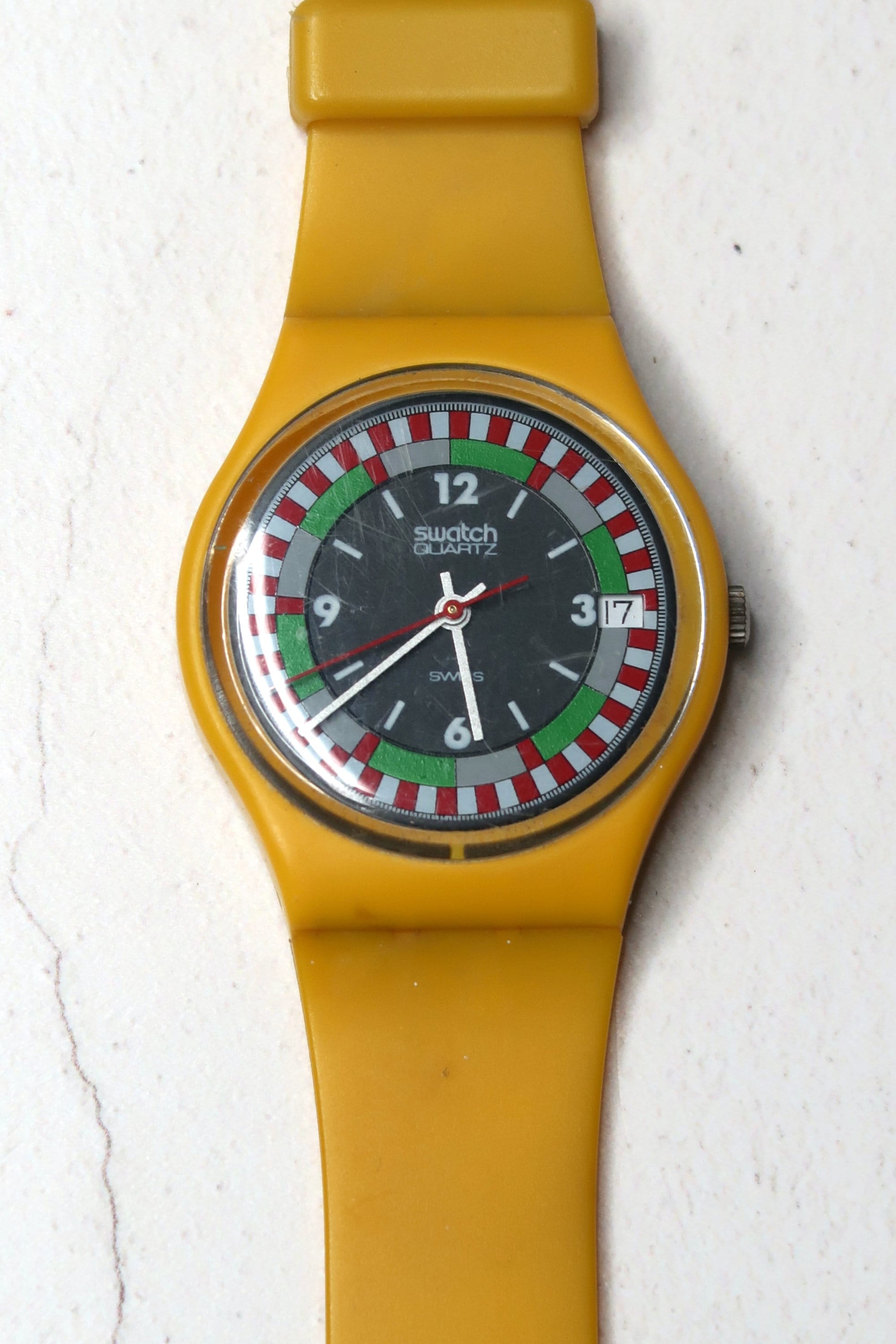 Vintage Swatch 1984 - GJ400 - YELLOW RACER - Used - Etsy