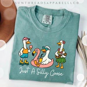 Just A Silly Goose Summer Shirt, Summer Beach Vibes T-Shirt, Funny Weirdcore Shirt, Too Silly Goose Tshirt, Summer Silly Goose Tee
