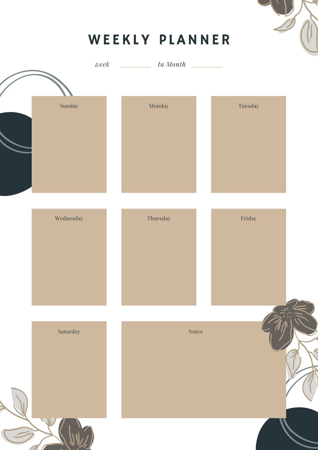 Organiser Weekly Rss Weekly Printable Planner, to Do List, Weekly Organiser, Weekly Schedule ...