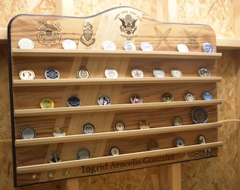 Wall-mounted Challenge Coin Holder