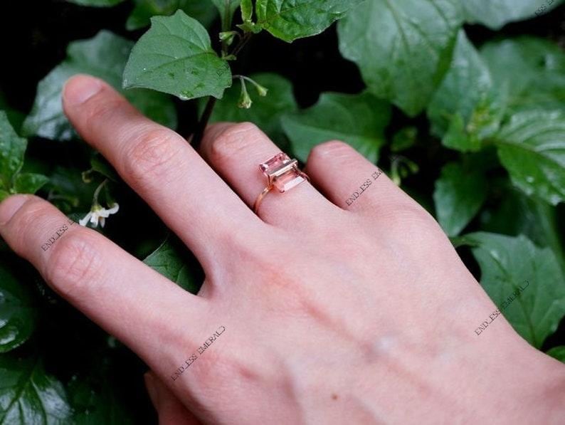Pink Stone Ring, Wedding Rings, Engagement Rings, Created Stone Ring ...