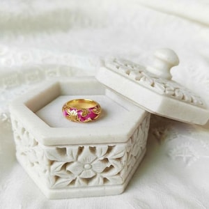 Korean traditional silver rings set, Korean drama ring, wedding ring, propose ring, Korean gift, Korean jewelry, enameling rings 925 silver