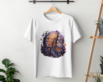 Spöklikt hemsökt hus Vol. 5 T-shirt Halloween hemsökt hus grafik T-shirt Spöklika Halloween-kläder Spöklik present till henne/honom