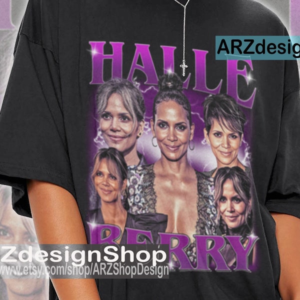 Limited Halle Berry Shirt Gift Graphic Tee Horror movie T-Shirt Vintage 90s Halle Berry shirt Unisex Actress Character Movie SG747
