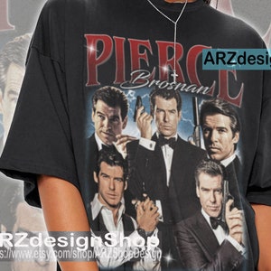 Limited Pierce Brosnan Shirt Gift Graphic Tee Horror movie T-Shirt Vintage 90s Pierce Brosnan shirt Unisex Actor Character Movie SG754