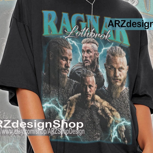 Limited Ragnar Lothbrok Shirt Gift Graphic Tee Horror movie T-Shirt Vintage 90s Ragnar Lothbrok shirt Unisex Actor Character Movie PM173