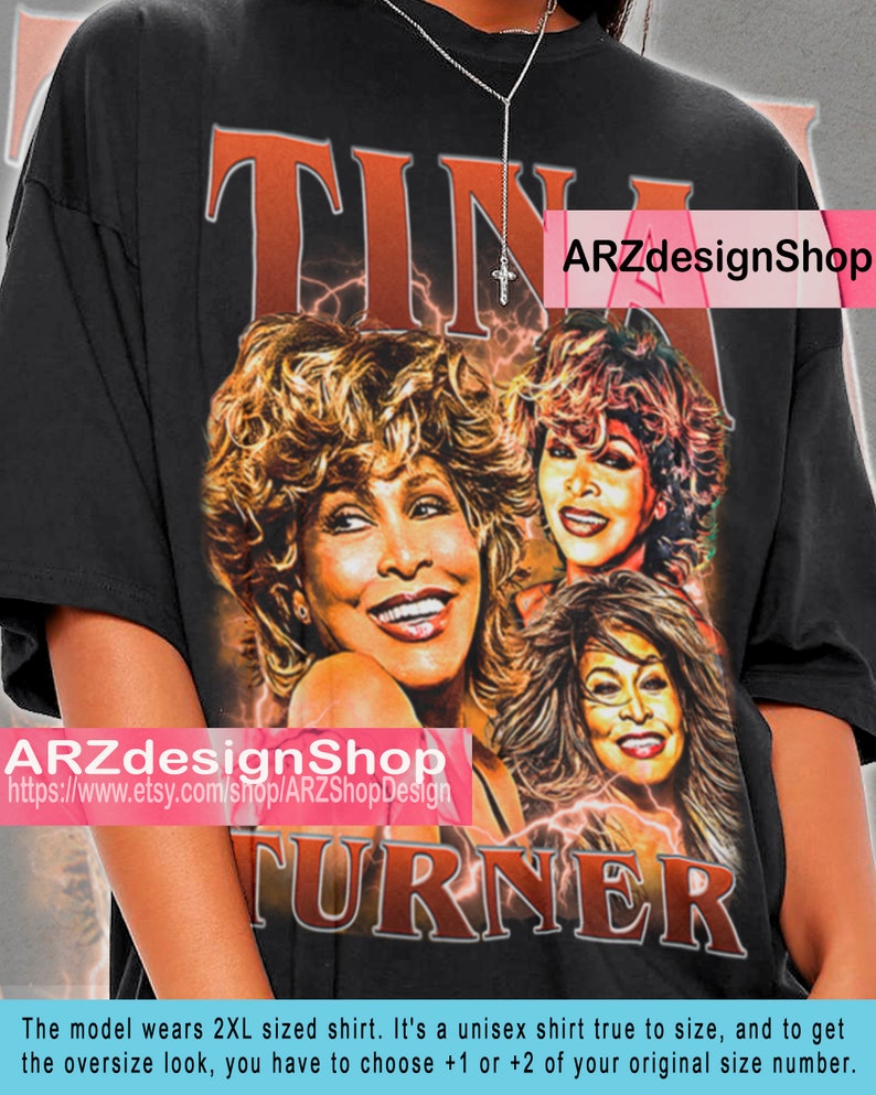 Tina Turner Shirt Gift For Man Homage Tina Turner T-Shirt Vintage 90s Unisex Tees Bootleg Retro ENG744 image 1