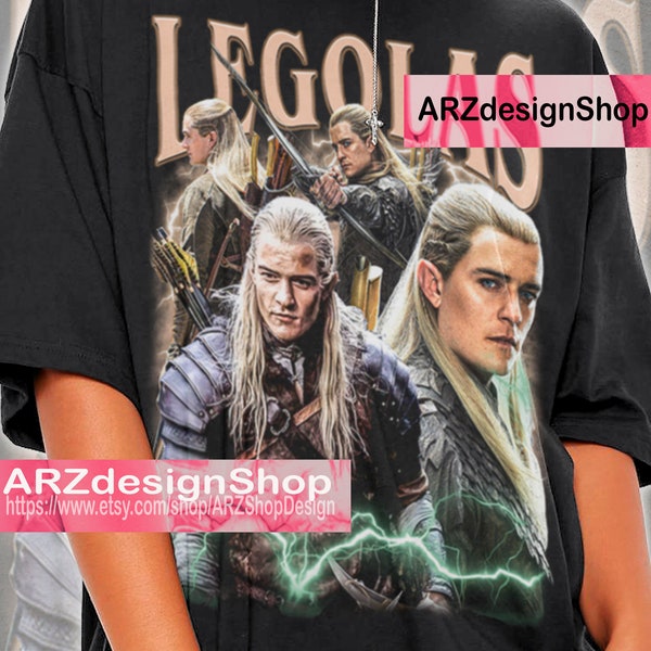 Legolas Shirt Gift For Man Homage Legolas T-Shirt Vintage 90s Unisex Tees Bootleg Retro ENG732