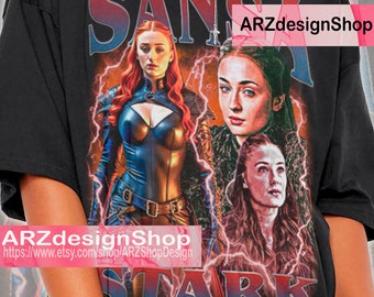 Sansa Stark Shirt Gift For Man Homage Sansa Stark T-Shirt Vintage 90s Unisex Tees Bootleg Retro ENG753